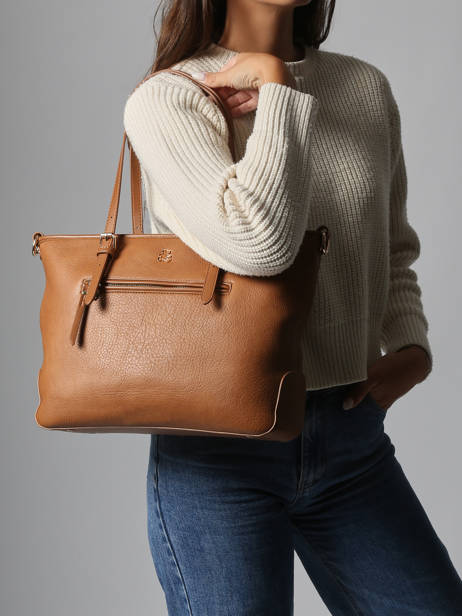 Schoudertas Zip Lulu castagnette Bruin zip ZAHERE ander zicht 1