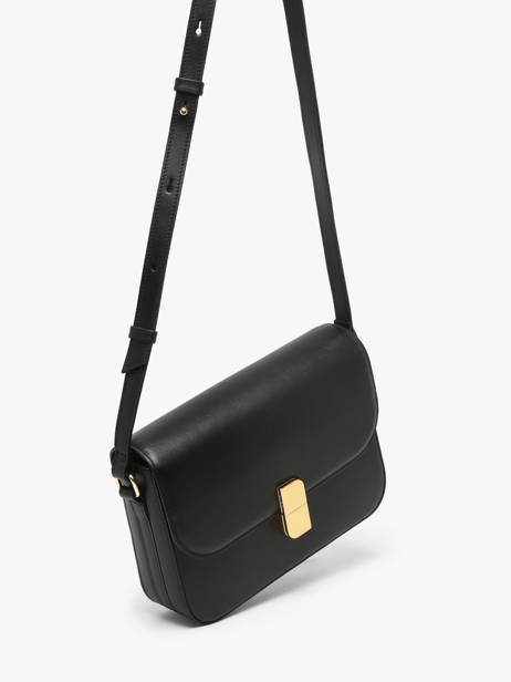 Cross Body Tas M Alice Leder Nat et nin Zwart vintage M ander zicht 2