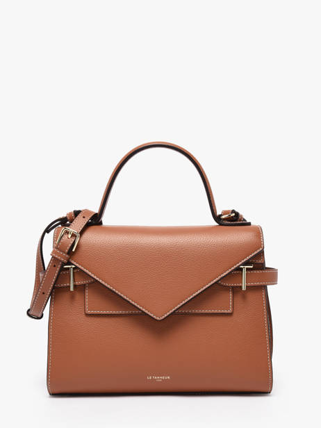 Cross Body Tas M Emilie Grainé Leder Le tanneur Bruin emily TEMI1014