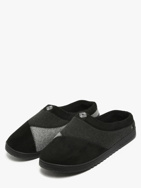 Pantoffels Isotoner Zwart men 98280 ander zicht 1