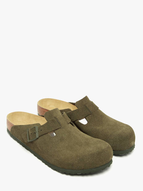 Slippers Boston Uit Leder Birkenstock Groen men 1024721 ander zicht 1