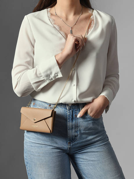 Portefeuille Sierra Leder Lancaster Beige sierra pm 15 ander zicht 1