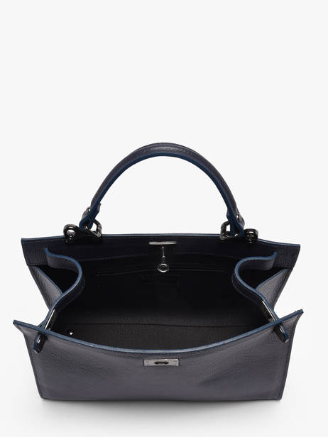 Sac Porté Main Caviar Leder Milano Blauw caviar CA25116 ander zicht 3