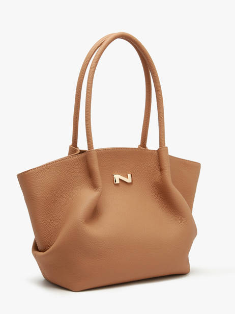 Schoudertas Galatée Leder Nathan baume Bruin nymphea 3 ander zicht 2