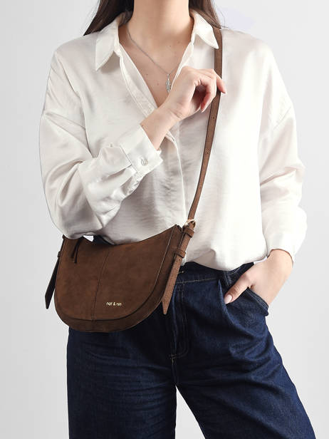 Cross Body Tas Vintage Leder Nat et nin Bruin vintage LUNE ander zicht 1