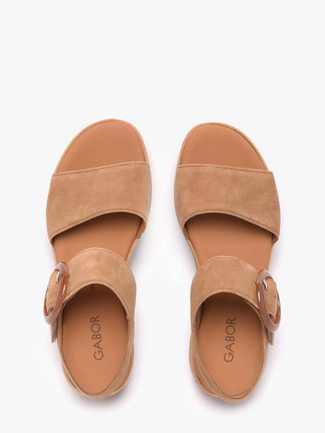 Sandalen Met Platformzool Uit Leder Gabor Bruin women 14 ander zicht 3