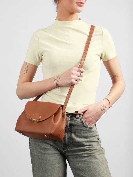 Cross Body Tas Milano Pia Leder Lancaster Bruin milano pia 130 ander zicht 1