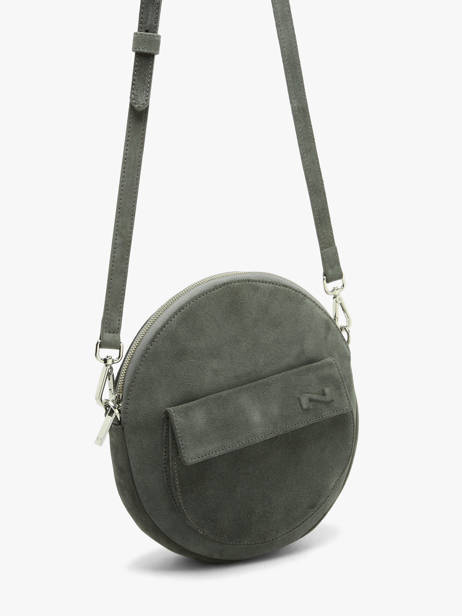 Cross Body Tas Dorine Suède Leder Nathan baume Groen nathan I-FINE1 ander zicht 2