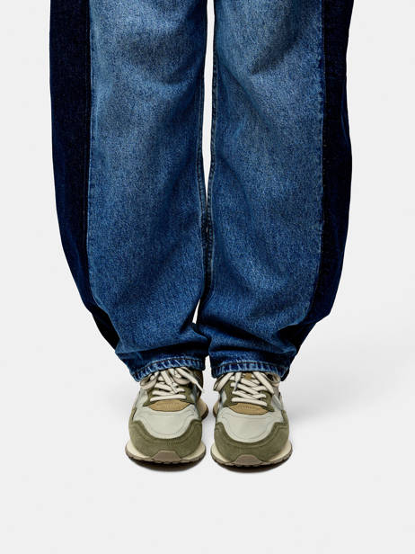 Sneakers City Uit Leder Hoff Groen men 12602403 ander zicht 1