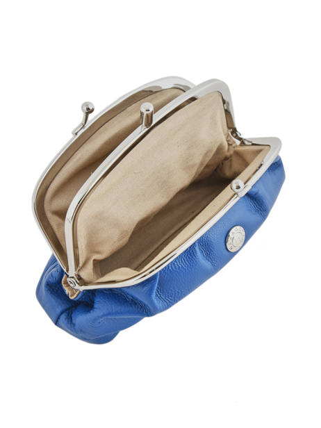 Portemonnee Leder Hexagona Blauw coconut E77270 ander zicht 2