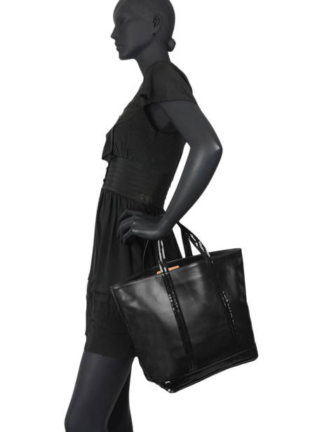 Handtas Le Cabas Leder Pailletten Vanessa bruno Zwart cabas cuir 2V40413 ander zicht 3