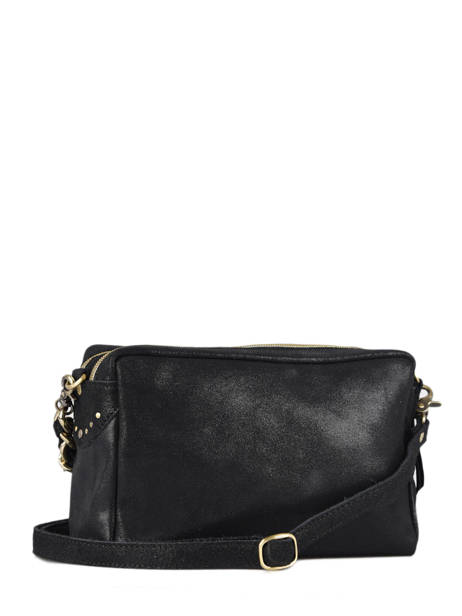 Cross Body Tas Vintage Leder Mila louise Zwart vintage 23673X ander zicht 3