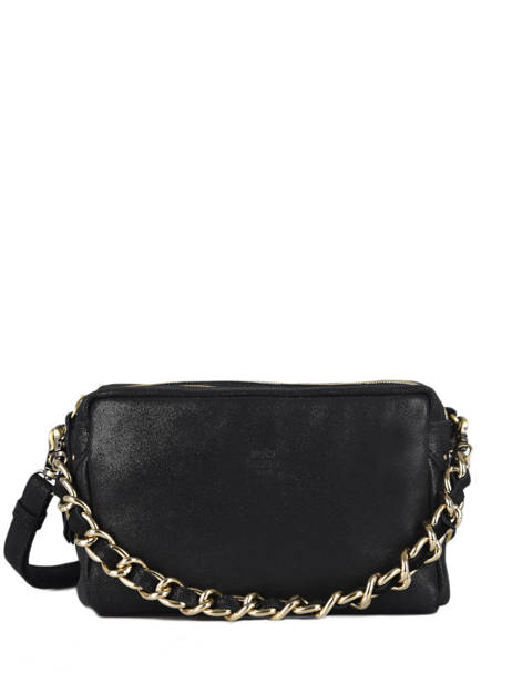 Cross Body Tas Vintage Leder Mila louise Zwart vintage 23673X
