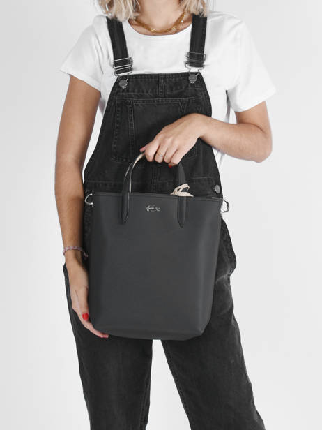 Schoudertas Anna Omkeerbaar Lacoste Zwart anna NF2991AA ander zicht 1