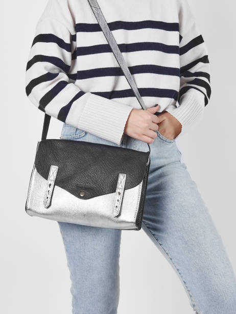 Cross Body Tas L'indispensable Argento Leder Paul marius Roze argento INDISARG ander zicht 1