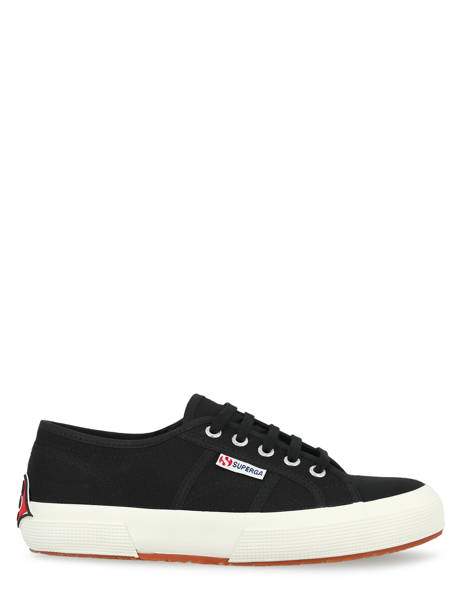 Sneakers 2750 Black Red Lips Superga Zwart women S61235W