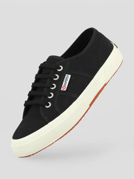 Sneakers 2750 Black Red Lips Superga Zwart women S61235W ander zicht 1