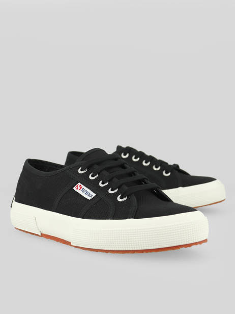 Sneakers 2750 Black Red Lips Superga Zwart women S61235W ander zicht 3