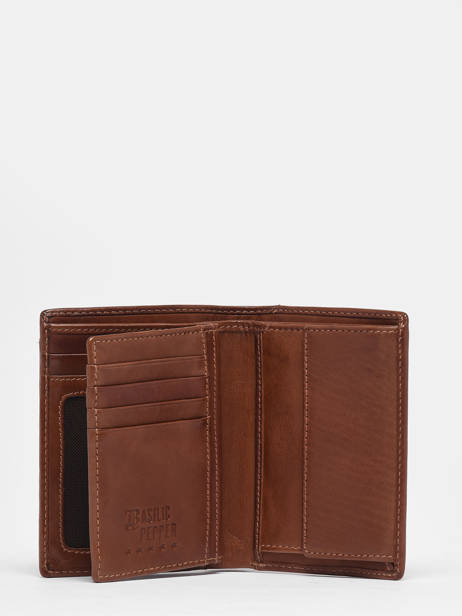 Portefeuille Porte Monnaie Leder Basilic pepper Beige traveler BTRA91 ander zicht 2