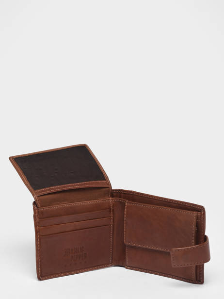 Portefeuille Porte Monnaie Leder Basilic pepper Beige traveler BTRA93 ander zicht 1