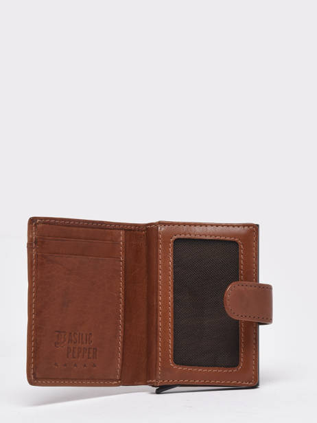 Porte Cartes Leder Basilic pepper Beige traveler BTRA96 ander zicht 1