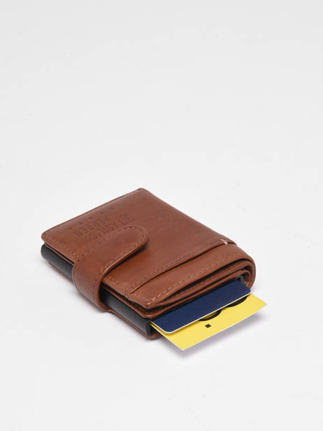 Porte Cartes Leder Basilic pepper Beige traveler BTRA96 ander zicht 2
