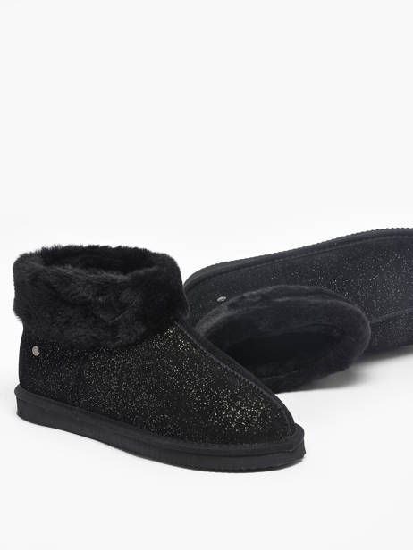 Pantoffels Isotoner Zwart women JC4021PP ander zicht 2